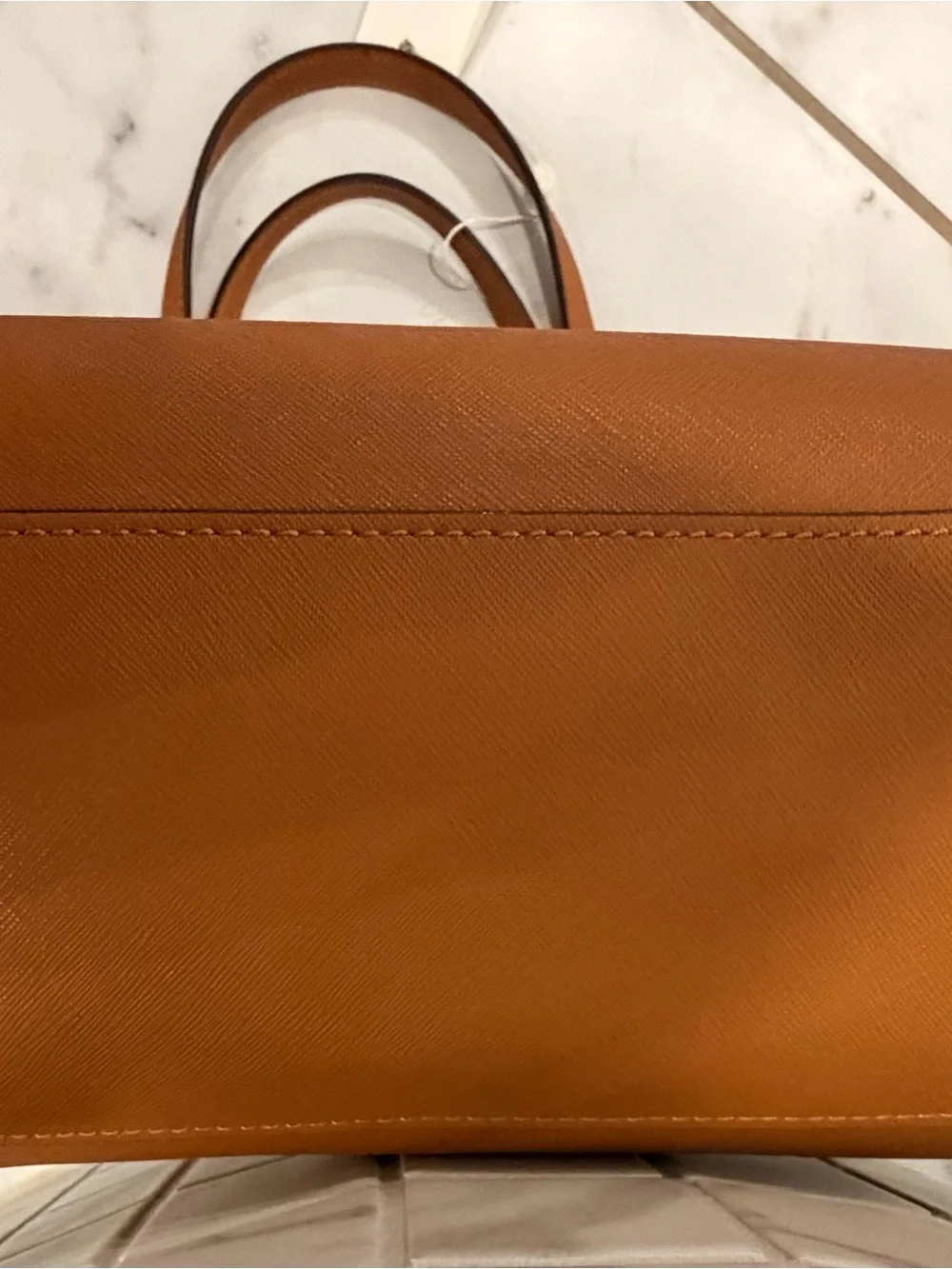 Tory Burch Cognac Saffiano Leather Tote